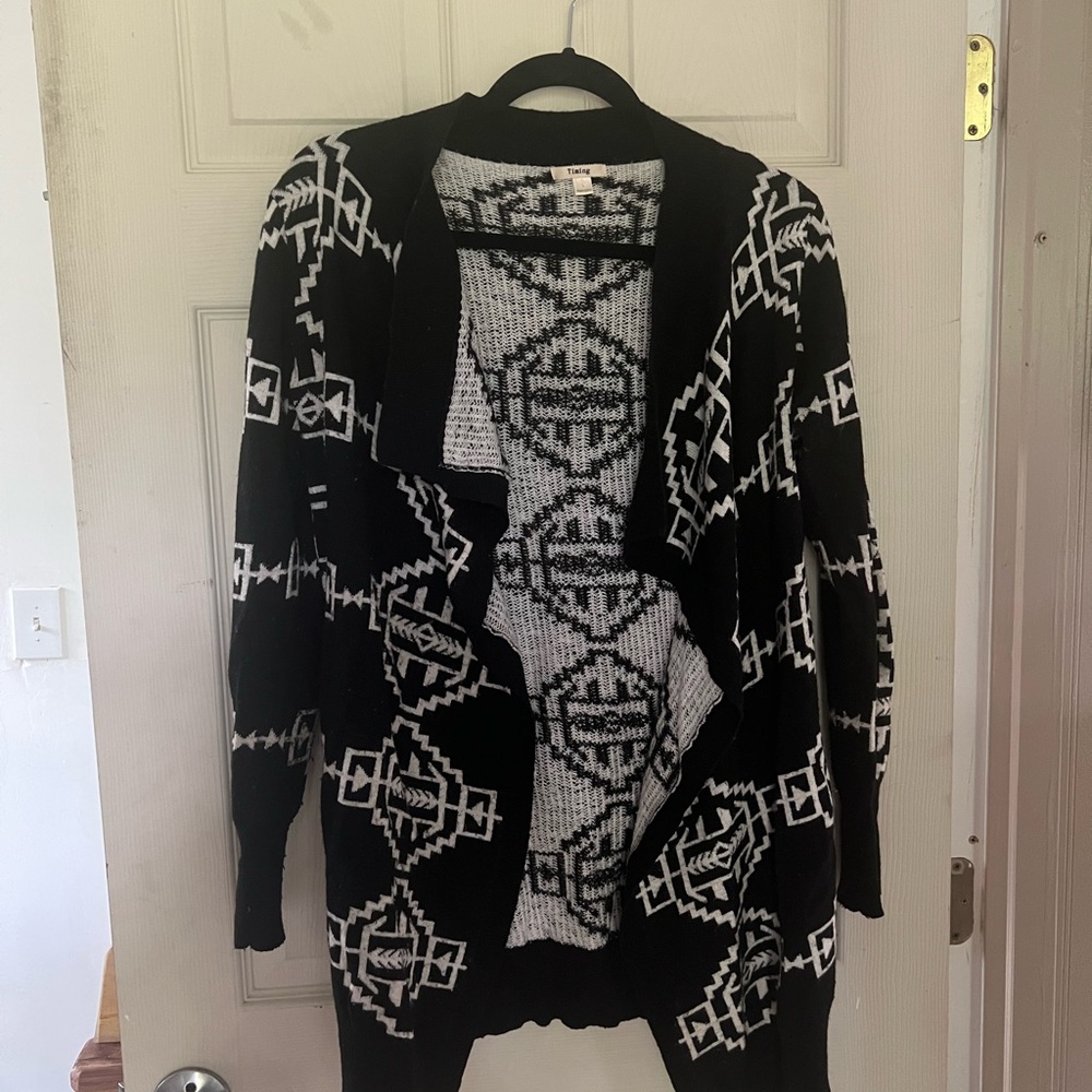Cozy soft Southwestern Aztec Geometric Sweater Cardigan